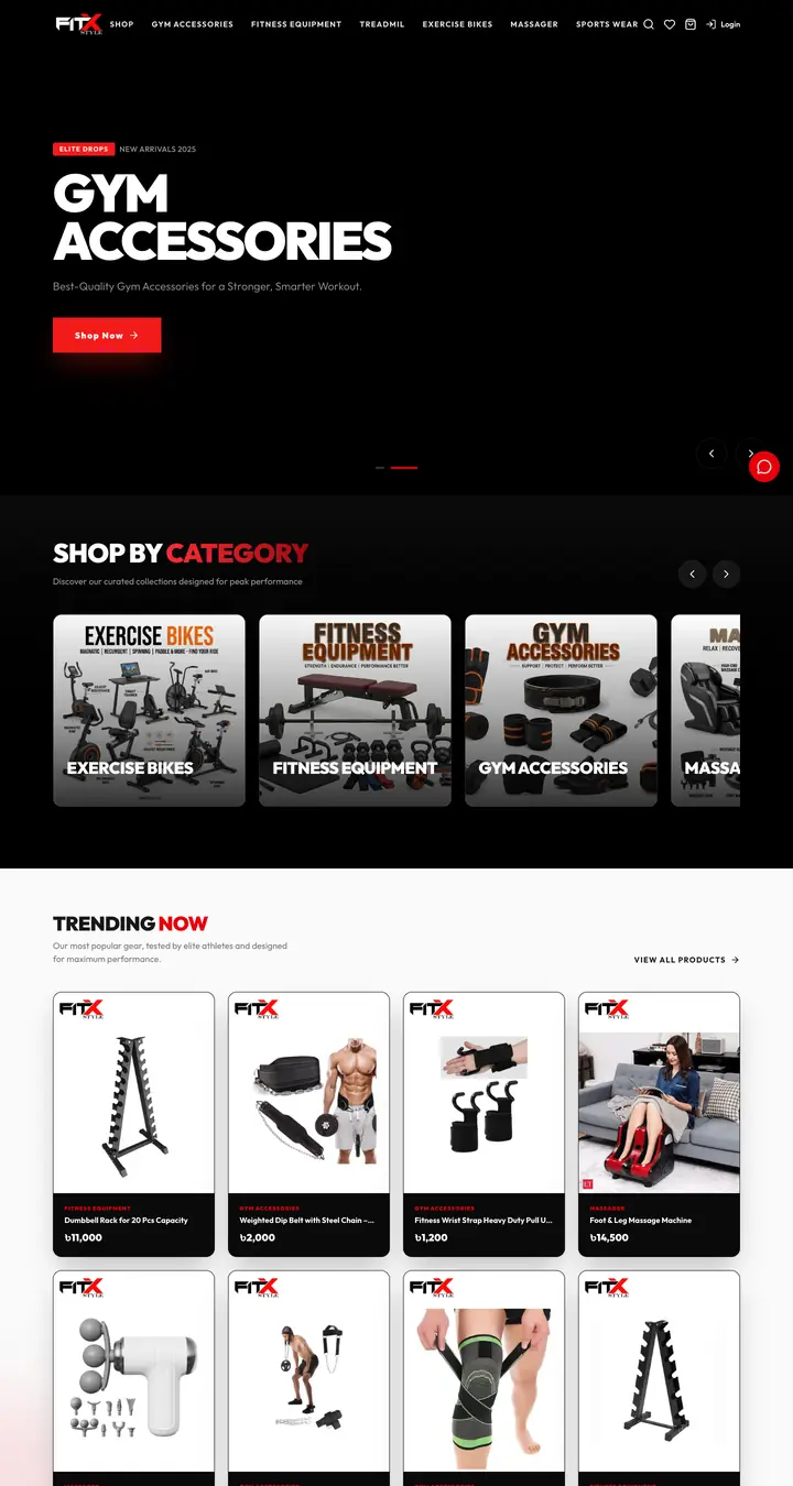 FitX Style online store built by Mohammad Ruhul Amin